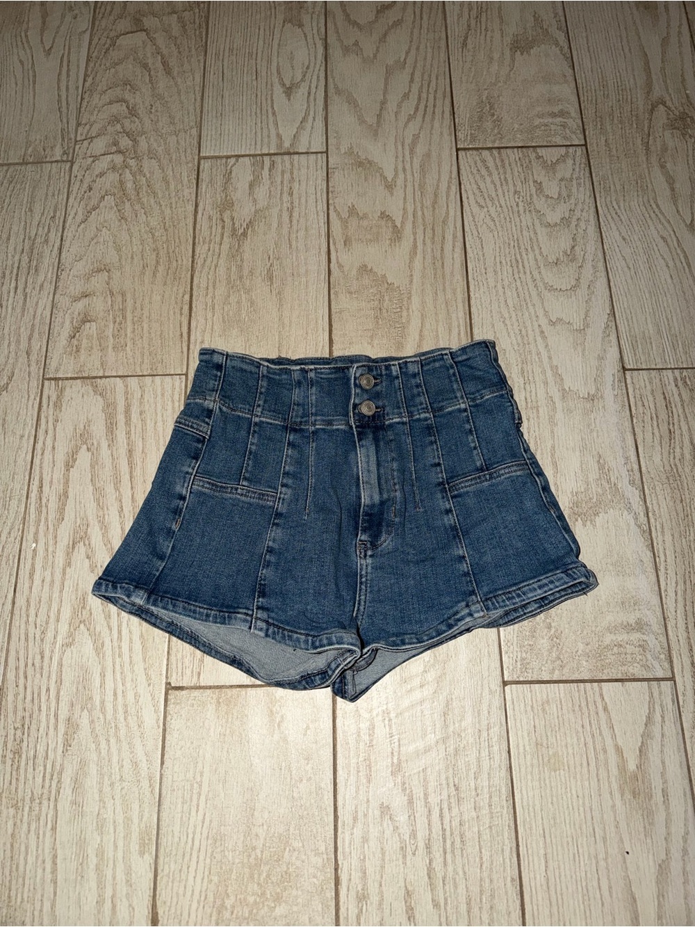 We The Free High-Rise Indigo Denim Shorts